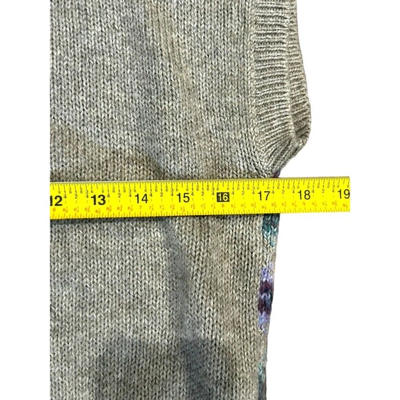 Vtg Stone Canyon Women’s Med Fair Isle Wool Blend Button Up Sweater Vest 1980s - Picture 6 of 6